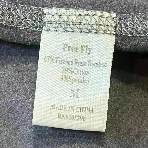 Men's Bamboo Heritage Fleece Quarter Zip Size Med Gray Midweight Active Outdoor - Picture 4 of 4